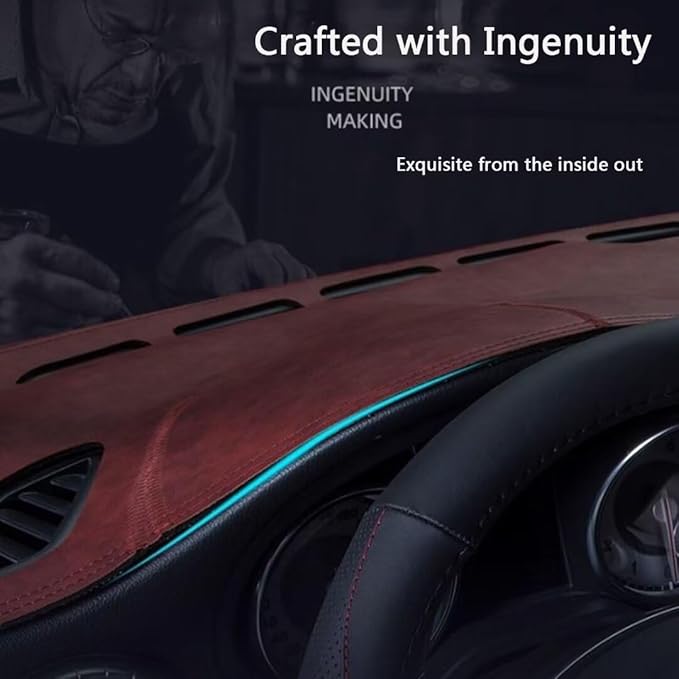 Leather Dashboard Cover Compatible with Chevy Equinox（NO HUD,No Speaker） 2017-2023，Dash Cover, Non-Slip Dash Cover, Dash mat Dashboard Cover, Interior Dash Covers