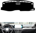leather dashboard cover Compatible with FORD NEW Focus（speakers） 2019-2022，dash cover（black）