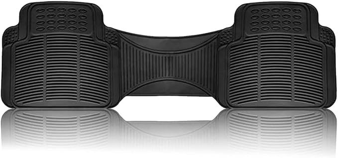 Vaygway Car Floor Mat Runner - Rubber Rear Floor Mat Liner - Black Back Seat Liner - Auto Trimmable Universal Fit Rug for Vehicle