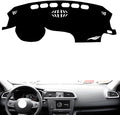 leather dashboard cover Compatible with Renault Kadjar，dash cover（black）
