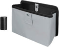 Car Trash Can, Foldable Waterproof Leather Car Garbage Organizer Holder, Automotive Mini Dustbin Container with One Roll Trash Bag, Universal Interior Car Accessories (Gray, M)