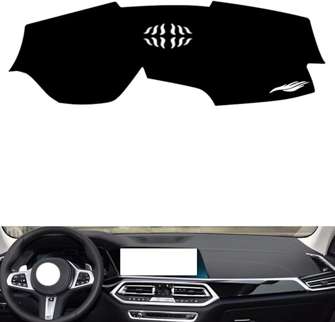 leather dashboard cover Compatible with BMW X5 (NO HUD 2019-2022，dash cover（black）