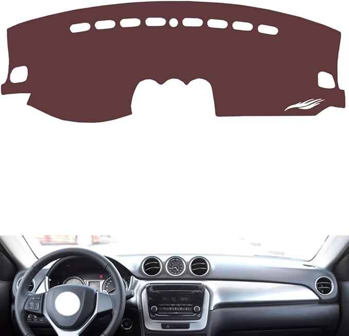 generic leather dashboard cover Compatible with Suzuki VITARA，dash cover, Non-Slip Dash Cover, Dash mat Dashboard Cover, Interior Dash Covers, brown
