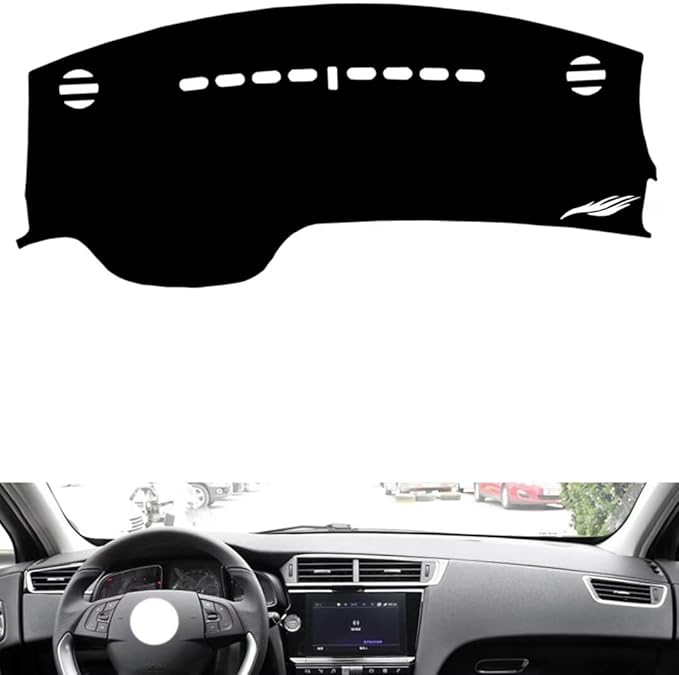 leather dashboard cover Compatible with Citroen Ds6，dash cover（black）