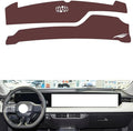 Leather Dashboard Cover Compatible with Ford EVOS,Dash Board Cover mat Anti-Slip Sun-Proof and dust-Proof(Brown)