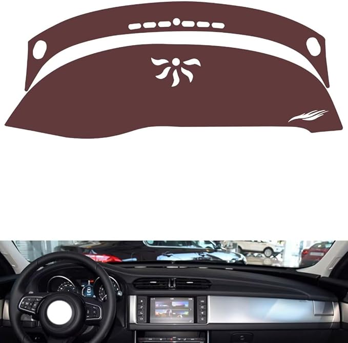 Leather Dashboard Cover Compatible with Jaguar XF 2016-2019，Dash Cover, Non-Slip Dash Cover, Dash mat Dashboard Cover, Interior Dash Covers