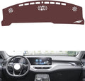 Leather Dashboard Cover Compatible with Ford E-QUATOR,Dash Board Cover mat Anti-Slip Sun-Proof and dust-Proof(Brown)