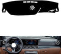 leather dashboard cover Compatible with Mercedes E Class 2016-2023，dash cover（black）