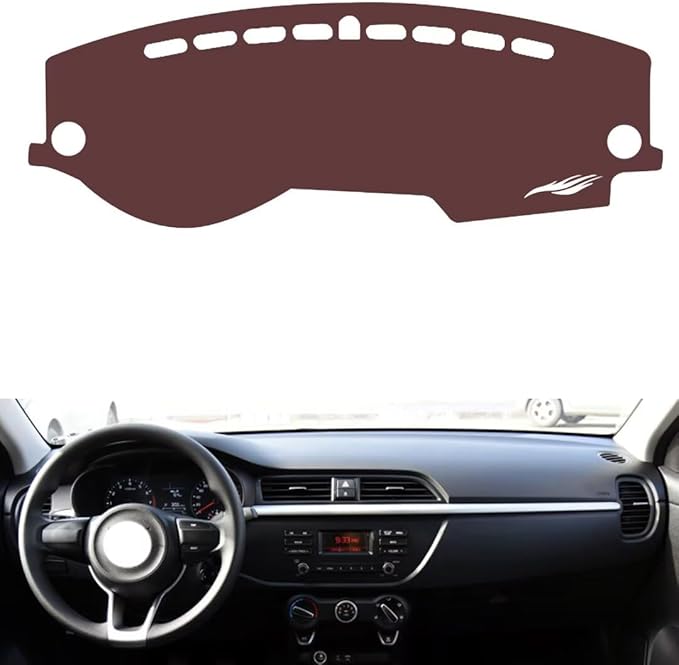 Leather Dashboard Cover Compatible with KIA K2 2017，Dash Cover, Non-Slip Dash Cover, Dash mat Dashboard Cover, Interior Dash Covers