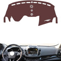 Leather Dashboard Cover Compatible with Ford Kuga (Four Wheel Drive，Speakers 2013-2018,Dash Board Cover mat Anti-Slip Sun-Proof and dust-Proof(Brown)