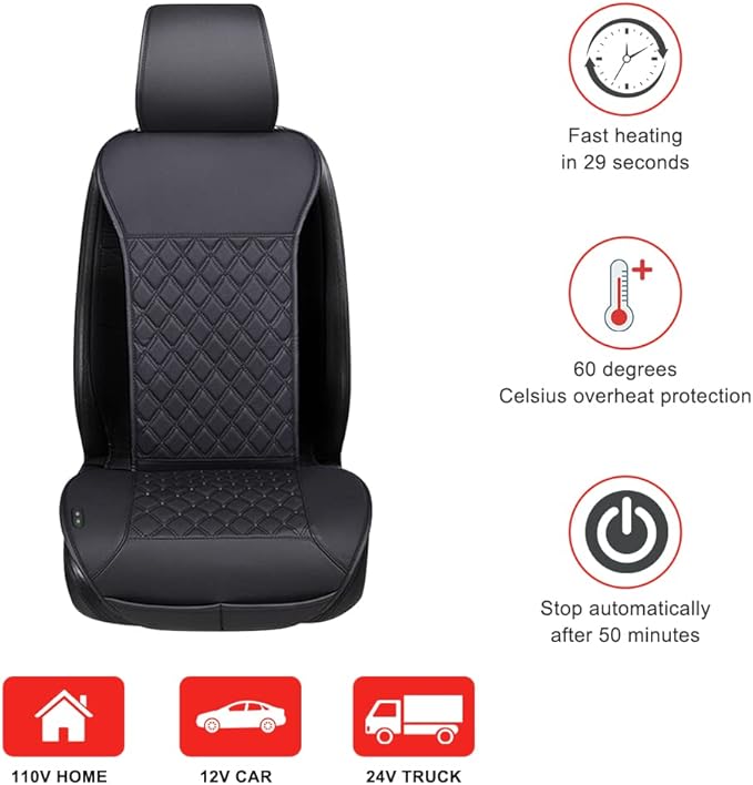 Universal Seat Cushion, Comfortable Seat Cover with Full Back Support in Winter