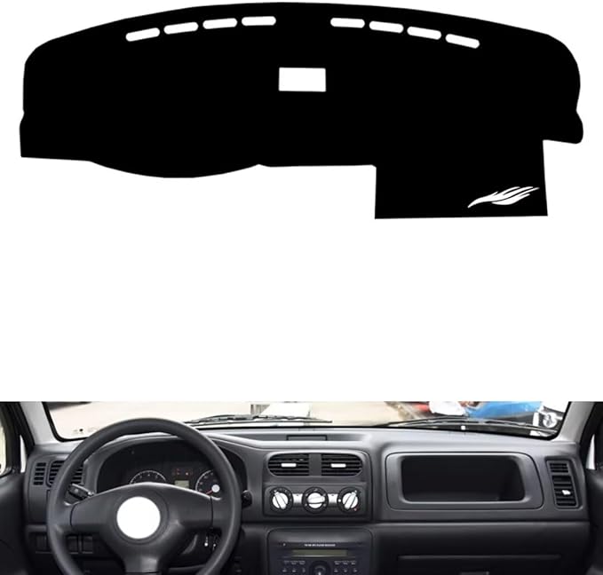 leather dashboard cover Compatible with Suzuki old dipper (clock)，dash cover（black）
