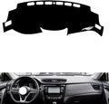 leather dashboard cover Compatible with Nissan NEW X-Trail 2014-2021，dash cover（black）