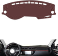 Leather Dashboard Cover Compatible with KIA KX Cross,Dash Board Cover mat Anti-Slip Sun-Proof and dust-Proof(Brown)