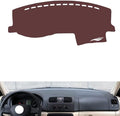 Leather Dashboard Cover Compatible with SkodaSkoda Fabia 2007-2014,Dash Board Cover mat Anti-Slip Sun-Proof and dust-Proof(Brown)