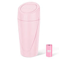 Kincown Car Trash Can, Mini Car Trash Bin with Lid, Leakproof Cup Holder Car Garbage Can with 20 Trash Bags, Vehicle Front Back Seat Organizers and Storage for Car, Home, Office, Pink