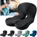 Orthopedic Cushion,Back and Seat Cushion, Soothe+ Cushion, Memory Foam L-Shaped Integrated Seat Cushions Lumbar & Lower Back Support for Office Chair, Car (Black)