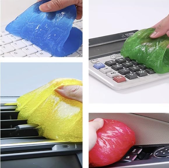 4-Pack Multicolors Cleaning Gel, DB Gel for deep Cleaning, for Cars and Hard to Reach Areas