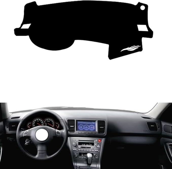 leather dashboard cover Compatible with SubaruSubaru Legacy 2003-2009，dash cover（black）