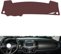 Leather Dashboard Cover Compatible with KIA Sportage（Half Covered） 2011-2016,Dash Board Cover mat Anti-Slip Sun-Proof and dust-Proof(Brown)