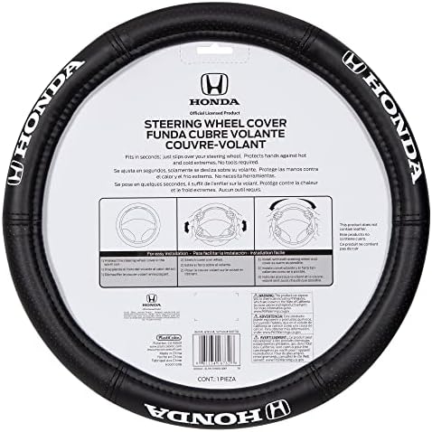 Plasticolor 006732I01 Elite Series Speed Grip 'Honda' Steering Wheel Cover , black
