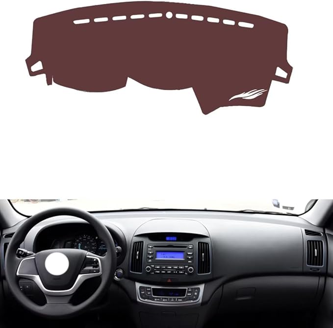 Leather Dashboard Cover Compatible with HyundaiHyundai Elantra EV 2017，Dash Cover, Non-Slip Dash Cover, Dash mat Dashboard Cover, Interior Dash Covers