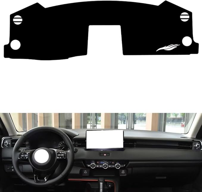 leather dashboard cover Compatible with HONDA VEZEL (No speakers on both sides 2023，dash cover（black）