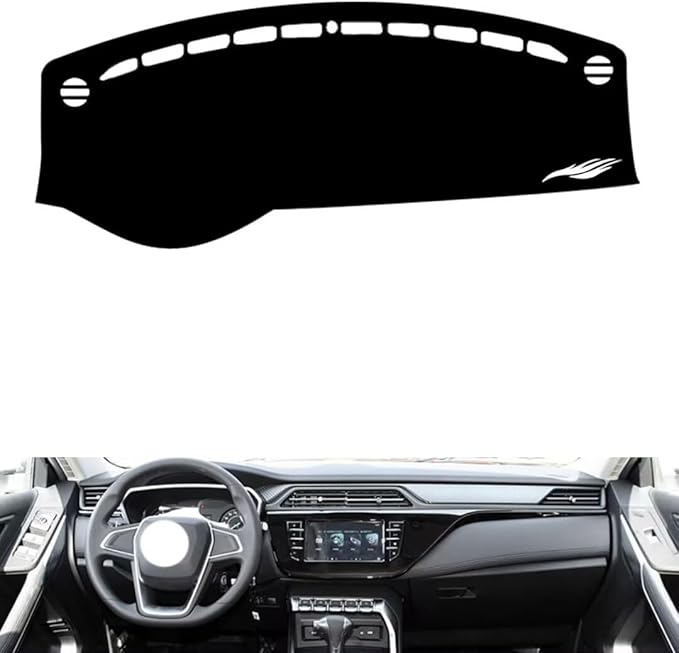 leather dashboard cover Compatible with Ford TERRITORY，dash cover（black）