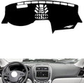 leather dashboard cover Compatible with Lincoln Nautilus（warning light） 2019-20，dash cover（black）