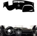 leather dashboard cover Compatible with HyundaiHyundai SANTAFE（HUD，dash cover（black）