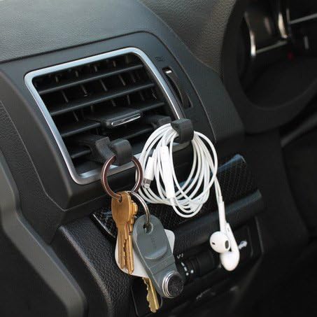 Direct Silicone Auto Car Steering Wheel Cover 13"-15" / 33-38cm, with 4 pcs Air Vent Hook - Black