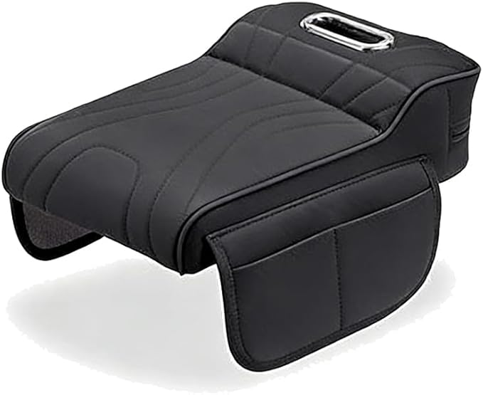 Car Armrest Cushion for Subaru Outback 1994–2025 2026 B16,Memory Foam Center Console Cover with Tissue Box and Cup Holder,Center Console Cover,Black