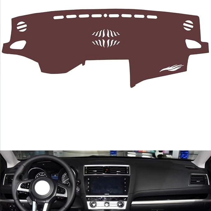 generic leather dashboard cover Compatible with SubaruSubaru Legacy 2016-2020，dash cover, Non-Slip Dash Cover, Dash mat Dashboard Cover, Interior Dash Covers, brown