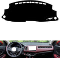 leather dashboard cover Compatible with HONDA VEZEL 2015-2022，dash cover（black）