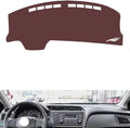 Leather Dashboard Cover Compatible with Honda Gienia,Dash Board Cover mat Anti-Slip Sun-Proof and dust-Proof(Brown)