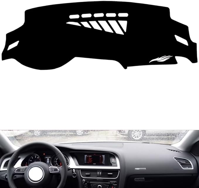 leather dashboard cover Compatible with Audi A5 2008-2016，dash cover（black）