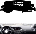 leather dashboard cover Compatible with Audi A5 2008-2016，dash cover（black）
