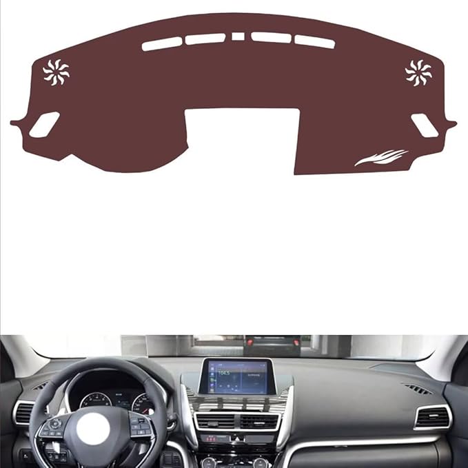 Leather Dashboard Cover Compatible with Mitsubishi ECCLPSE Cross（NO HUD），Dash Cover, Non-Slip Dash Cover, Dash mat Dashboard Cover, Interior Dash Covers