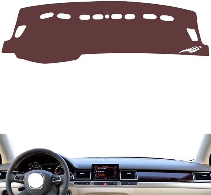 Leather Dashboard Cover Compatible with Audi A8L 2006-2010，Dash Cover, Non-Slip Dash Cover, Dash mat Dashboard Cover, Interior Dash Covers