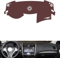 Leather Dashboard Cover Compatible with Nissan Teana (Full Coverage) 2013-2018,Dash Board Cover mat Anti-Slip Sun-Proof and dust-Proof(Brown)