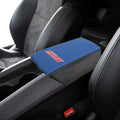 BOYOUS Armrest Cover Center Console Pad Full Protection Console Leather Arm Rest Interior Accessories Fit for Chevrolet Camaro 2010-2015-Blue+Black