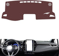 Leather Dashboard Cover Compatible with Toyota Corolla （Vertical Screen、NO HUD） 2019-2023，Dash Cover, Non-Slip Dash Cover, Dash mat Dashboard Cover, Interior Dash Covers