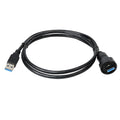CNLINKO Outdoor USB 3.0 Plug with 1.5M Cable Connector Type A Industrial Waterproof IP67 Data Power Transmission