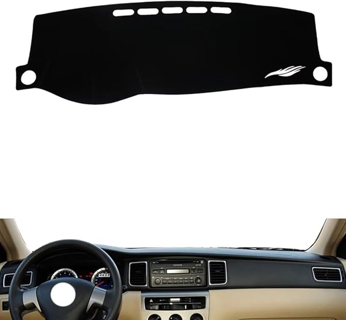 leather dashboard cover Compatible with Toyota Corolla EX 2013-2015，dash cover（black）