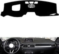 leather dashboard cover Compatible with Mazda CX-5（HUD） 2017-2021，dash cover（black）