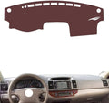 Leather Dashboard Cover Compatible with Toyota Camry 2002-2006,Dash Board Cover mat Anti-Slip Sun-Proof and dust-Proof(Brown)