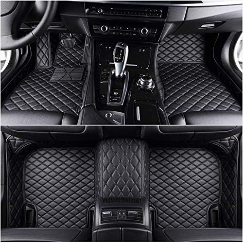 Custom Waterproof Leather Car Floor Mats Fit for Most Car SUV Truck & Sportscar All Weather Protection Vehicles (Black)
