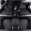Custom Waterproof Leather Car Floor Mats Fit for Most Car SUV Truck & Sportscar All Weather Protection Vehicles (Black)
