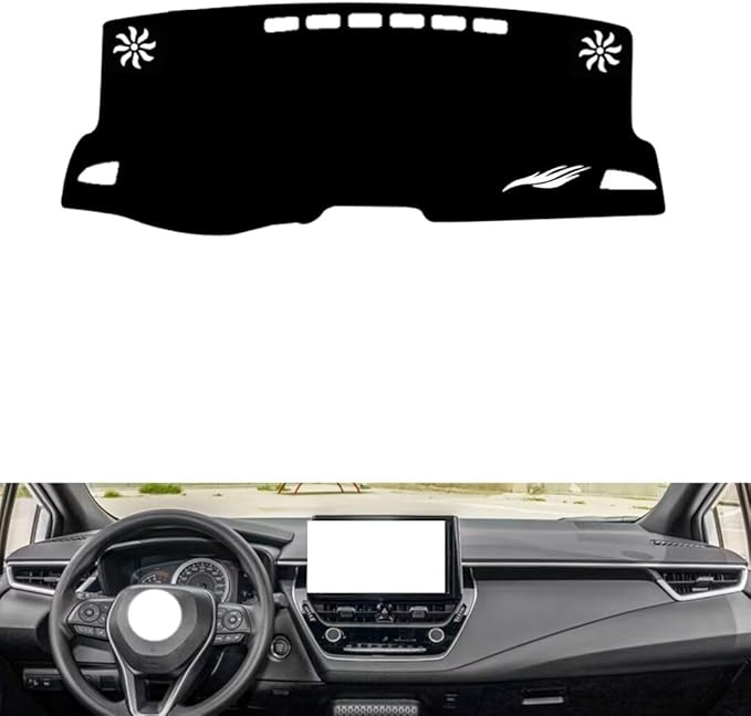 leather dashboard cover Compatible with Toyota Levin，dash cover（black）