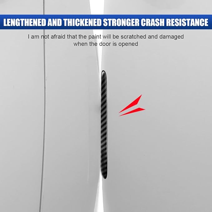 16PCS Car Door Handle Cup Scratch Protector Set, Waterproof Car Door Bowl Sticker Protector Film, Anti-Scratch Car Paint Cover Guard Pad Universal for Most Cars, SUVs (Transparent/Carbon Fiber)